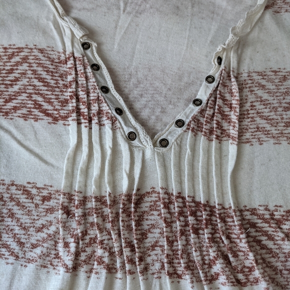 LUCKY BRAND Striped elbow length sleeve Top - Picture 8 of 11